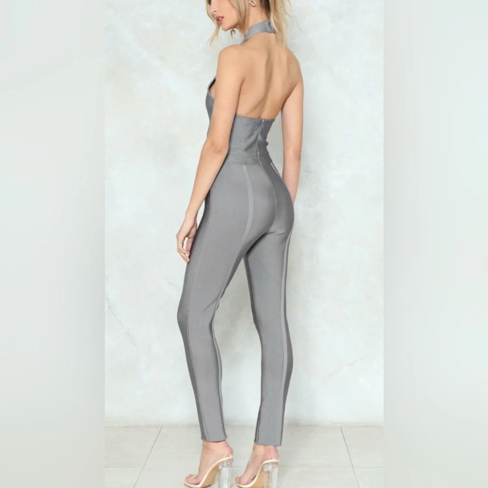 Nasty Gal NWT Close to Heart Bandage jumpsuit, small - Picture 2 of 9